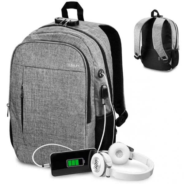Subblim Urban Lock Mochila para Portátil até 16" Grey