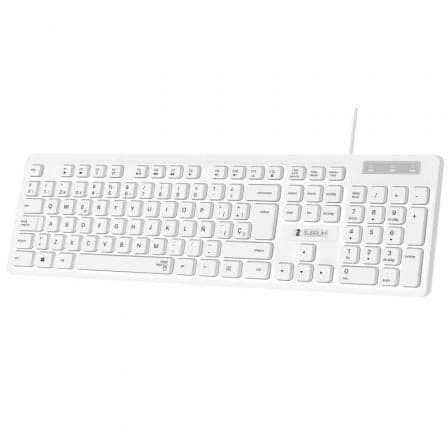 Teclado Subblim Business Slim Silencioso USB Branco (Teclado Espanhol)
