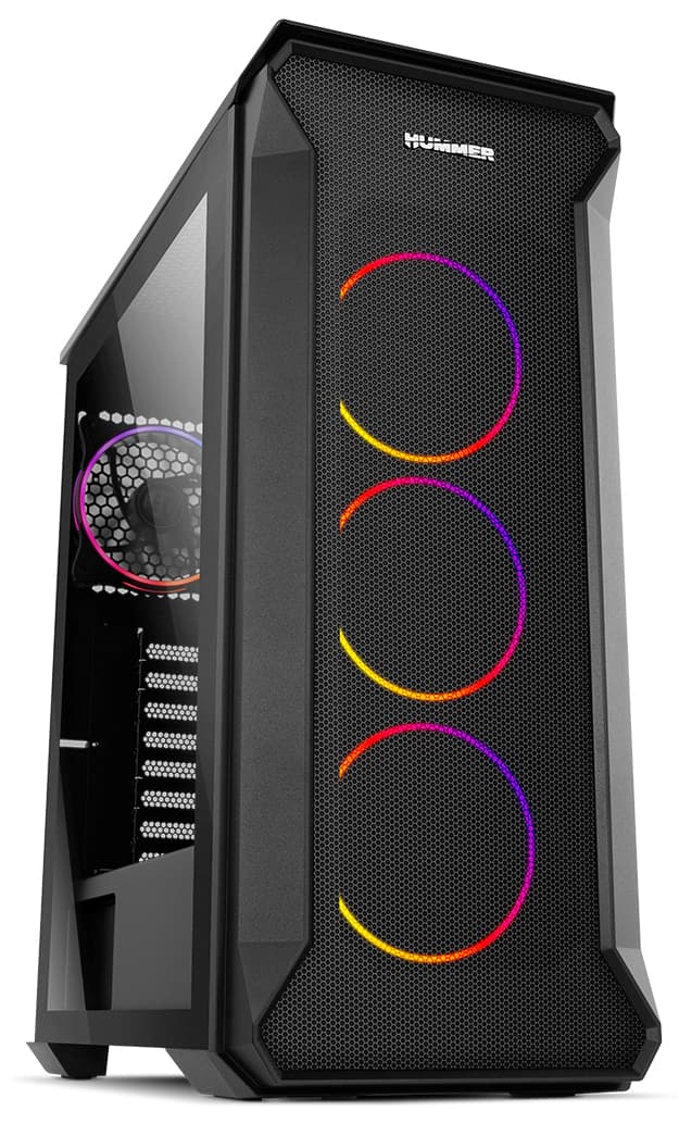 NOX Hummer Quantum Vidro Temperado USB 3.0 ARGB Black