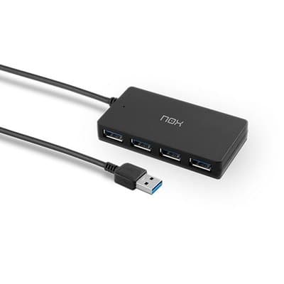 NOX Hub USB3.0 4 Portas One Preto - NXLITEHUBONE