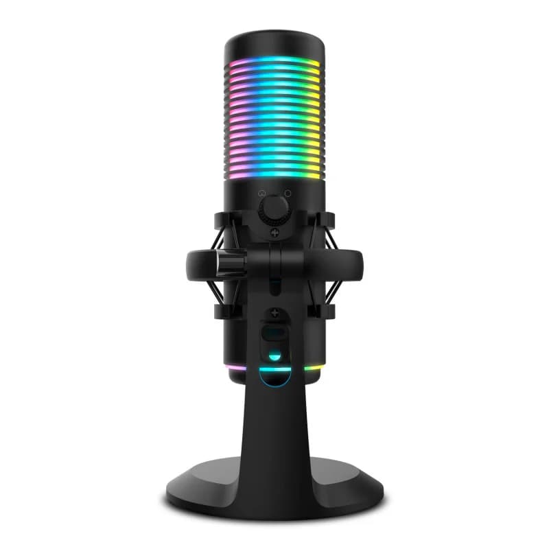 Krom Kaze Microfone Condensador para Streaming RGB Preto