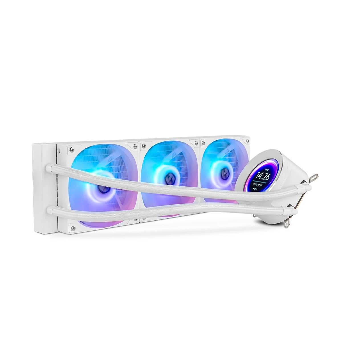 Nox Hummer X-360 Liquid Cooling 360 LCD White - NXHUMMERX360LCDWH