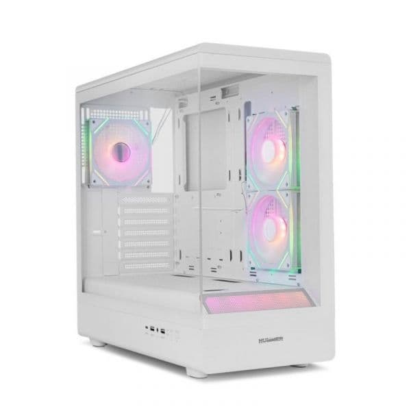 Nox Hummer Signal - ARGB Frameless Mid Tower - White