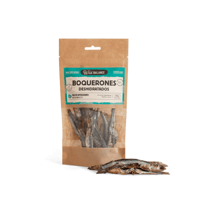 Wild Balance BOQUERONES DESHIDRATADOS Snack para perros y gatos