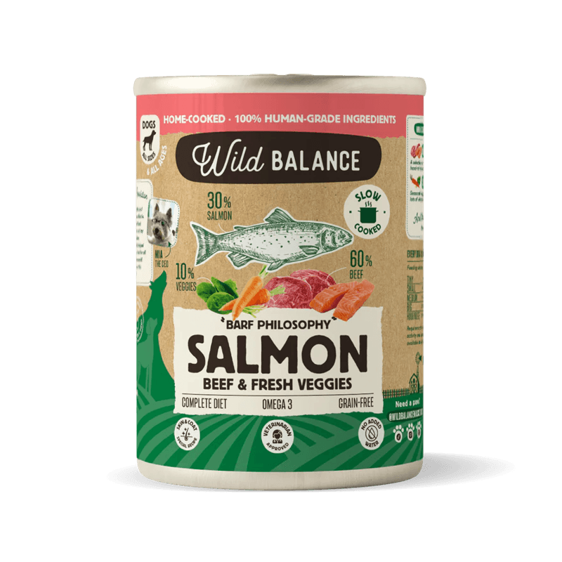 Wild Balance Lata SALMÓN Y TERNERA con Verduras Frescas
