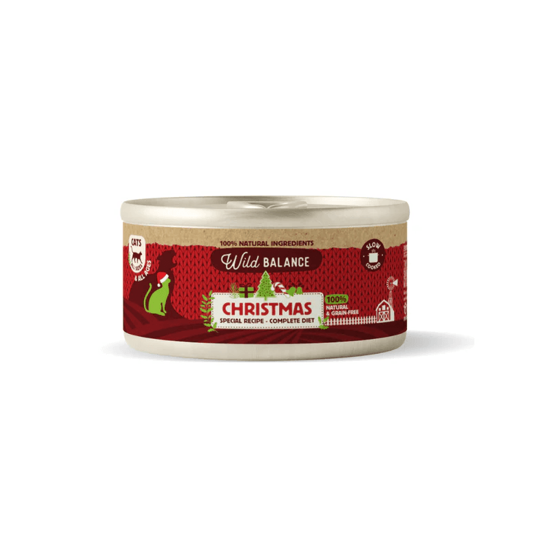 Wild Balance Receta de Navidad Lata de Pollo, Ternera y Pavo para Gatos