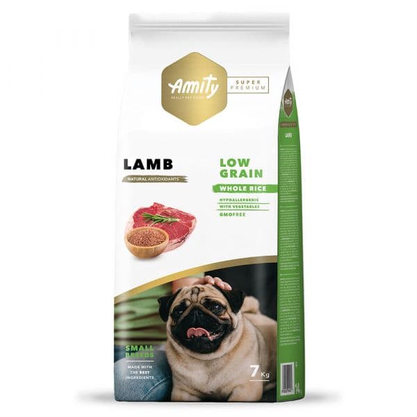 Amity Super Premium Low Grain Cão Adulto Mini Borrego 7kg