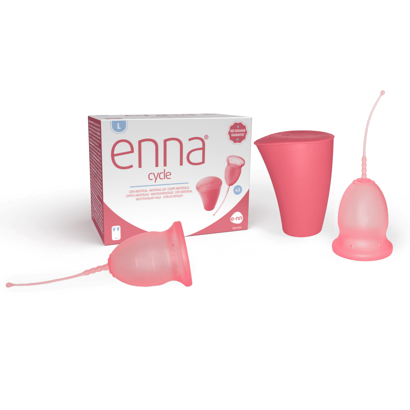 Enna Cycle Copo Menstrual Tamanho L 2 Unidades + Esterilizador