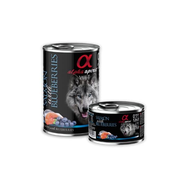 Ração Húmida Alpha Spirit Adult Salmon & Blueberries Wet 400g