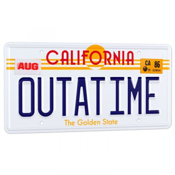 License Plate Replica - Back To the Future - Delorean Outatime