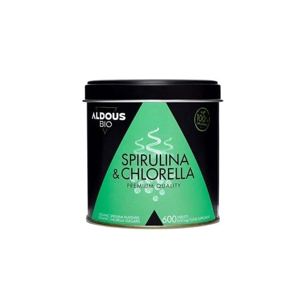 Aldous Spirulina e Chlorella Biológica Premium 600 Comprimidos