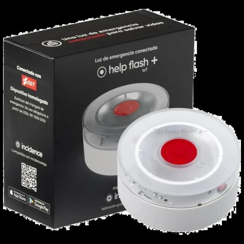 Help Flash IOT Plus 290 candelas Homologada pela DGT 3.0 Geolocalizável Branca