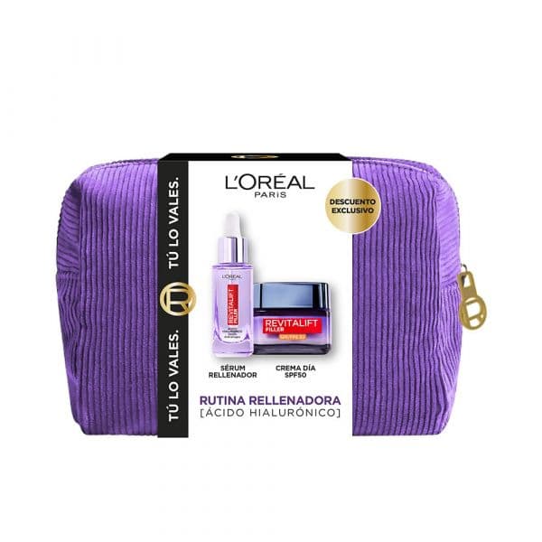 L'Oréal Paris Revitalift Filler Creme de Dia SPF50 50ml + Sérum Antirrugas 30ml + Necessaire Coffret