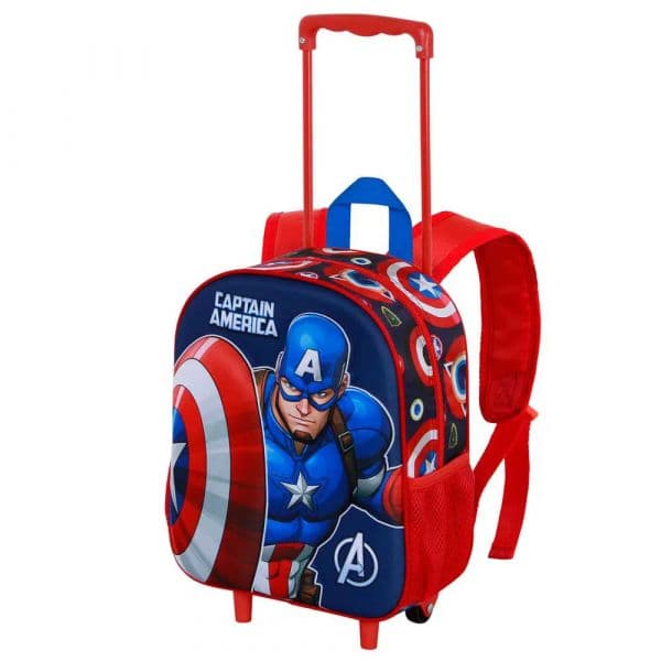 Marvel Mochila com Rodas Capitão América Patriot 3D 34cm Multicolor