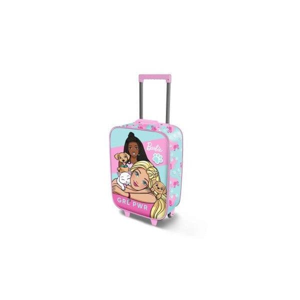 Karactermania Mala Trolley Barbie Pets Soft 3D Rosa 52cm
