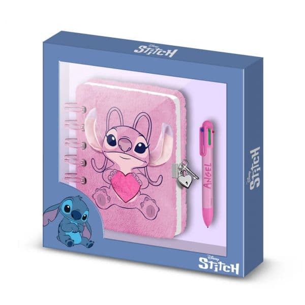 Diário + Caneta Lilo Stitch Angel
