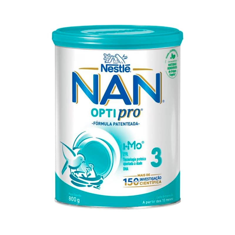 NAN OPTIPRO 3 LEITE CRESCIMENTO 12M+ 800G | WOWFARMA
