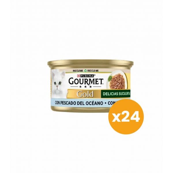 Ração Húmida Purina Gourmet Gold Delícias Suculentas Peixe Oceano 85g