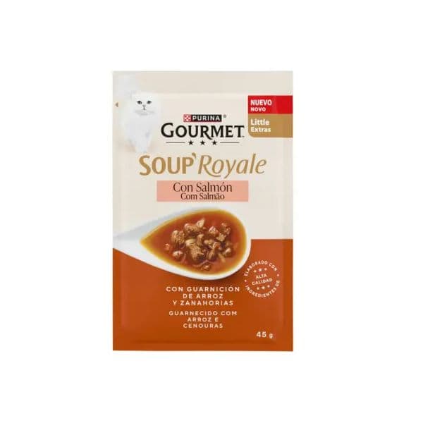Ração Húmida Gourmet Soup Royale Sopa Salmão 45g