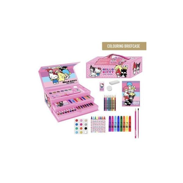 Hello Kitty Caixa de Atividades para Colorir Rosa