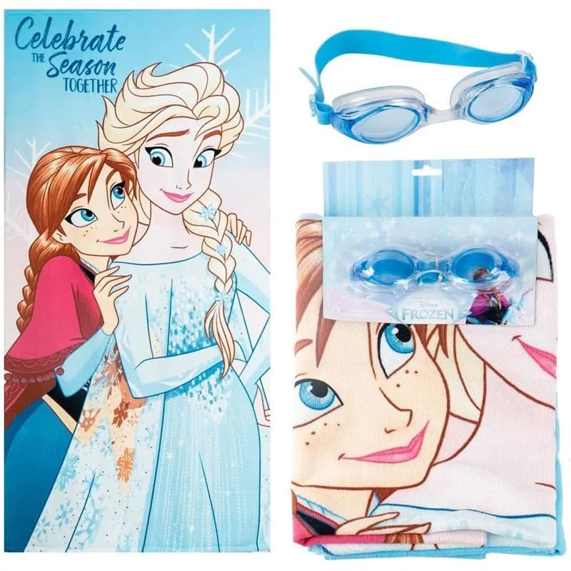Toalha + Óculos de Natação - Frozen