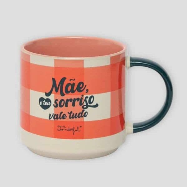 Mr. Wonderful Caneca para Mãe "Mãe, O Teu Sorriso Vale Tudo"