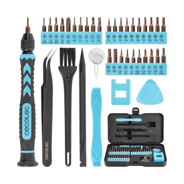 Cecotec Conjunto Ferramentas Precisão PrecisionGyro 100 39 peças Preto e Azul