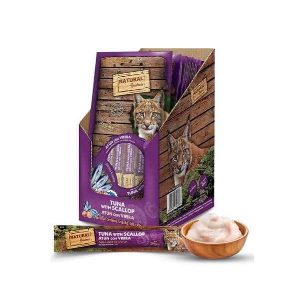 Natural Greatness Cat Snack Creamy Atum e Vieira 4x14g