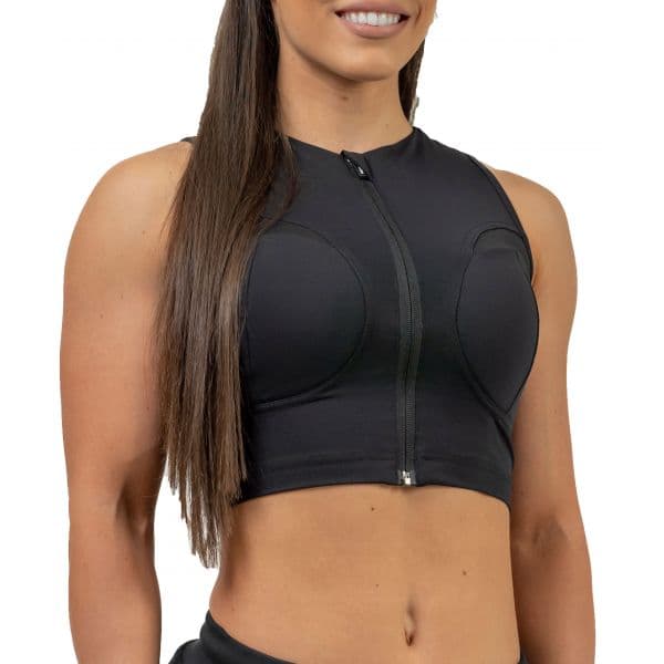 Nebbia Camisola de Alças S Compression Push-up Top Intense Mesh 8420110 S Preto