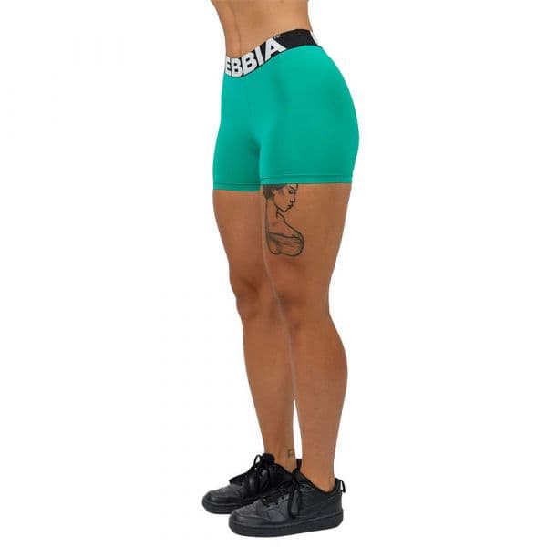 Nebbia High Waisted Glute Pump Short Leggings High Waist Verde M Mulher