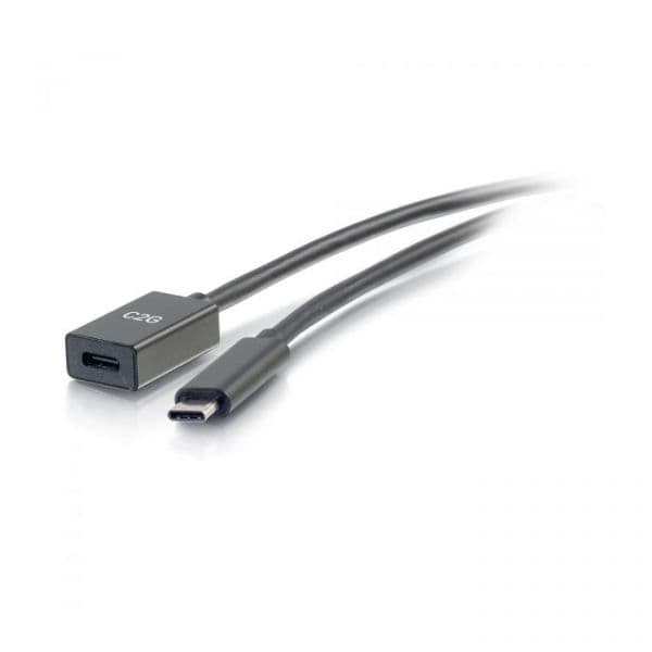 C2G 3ft USB C M/F Cable Extension 10G 3A - 88658