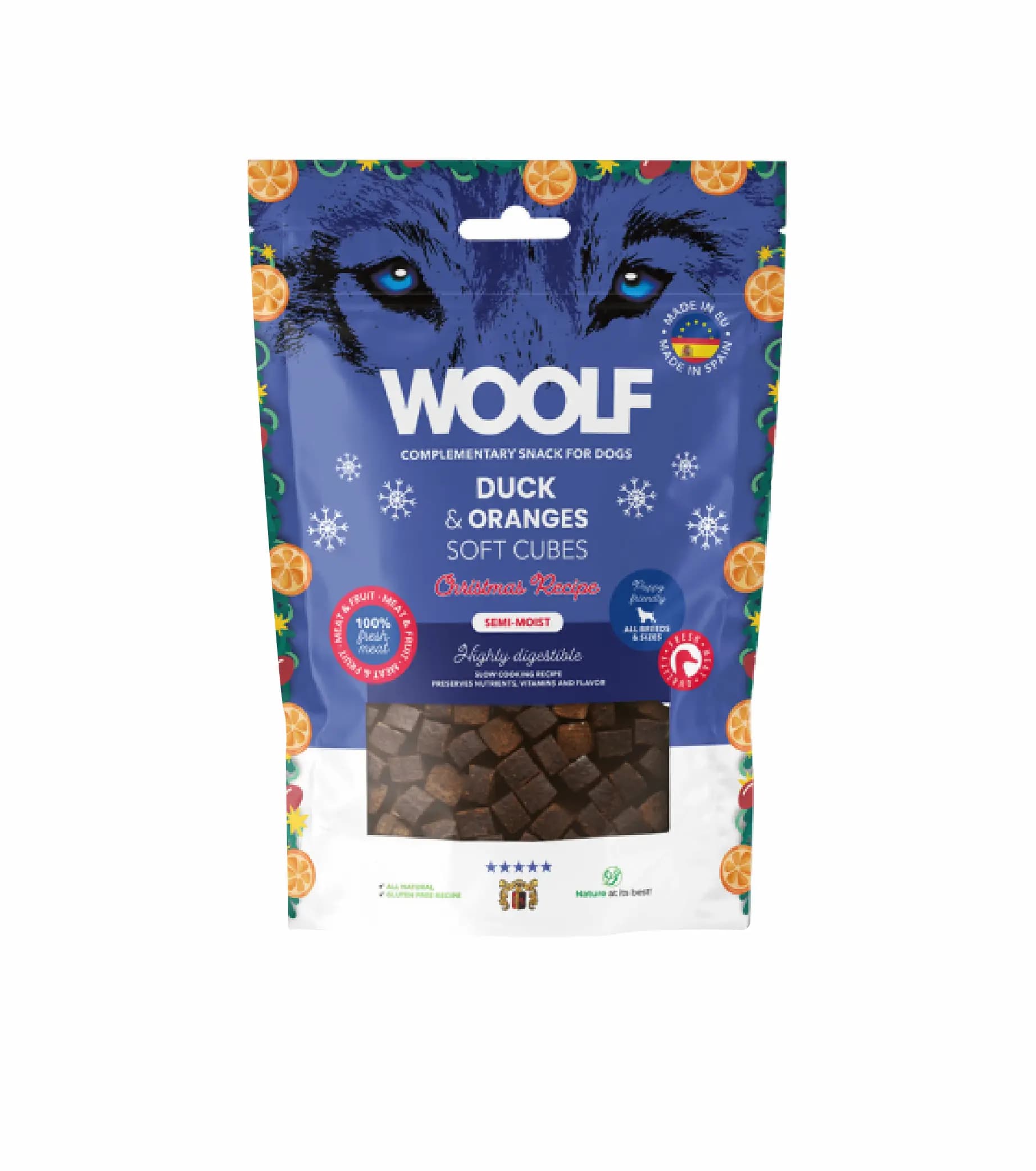 Woolf Semihúmido Pato com Laranja Snack para Cão - Campet