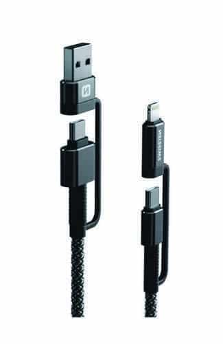 Swissten Cabo Kevlar USB-C 4IN1 - 8595217481367