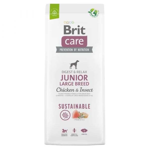 Brit Care Dog Sustainable Junior Large Breed Chicken & Insect 12 kg