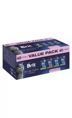 Brit Premium by Nature Sterilised Cat Value Pack Delicate Chunks in Gravy