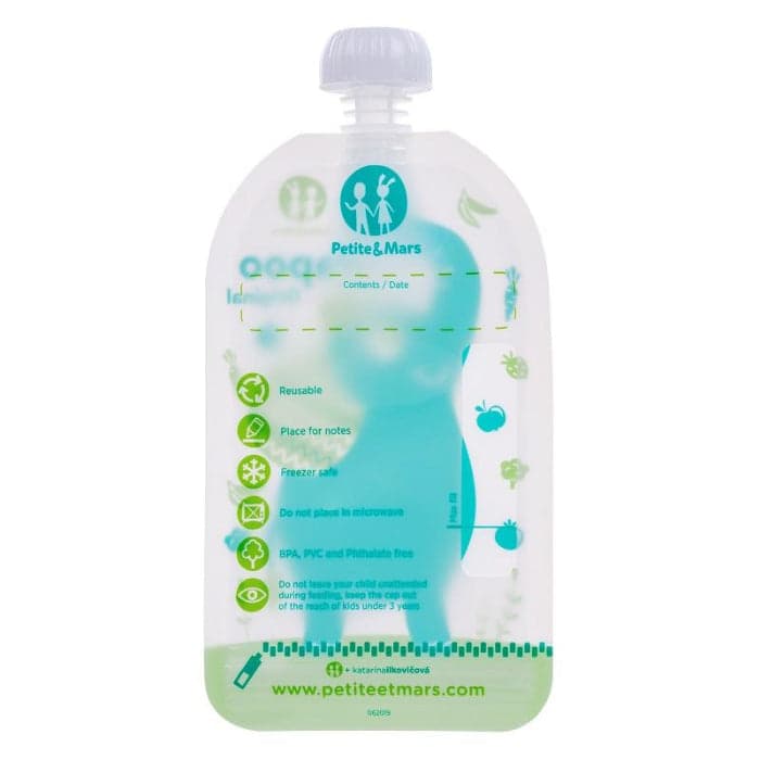 Bolsas armazenamento comida Petite&Mars Papoo Original Elephant 6 peças