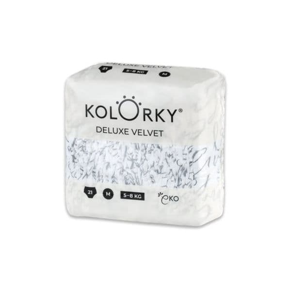 Kolorky Deluxe Velvet Love Live Laugh Fraldas Ecológicas Tamanho M 5-8 Kg 21 Un.