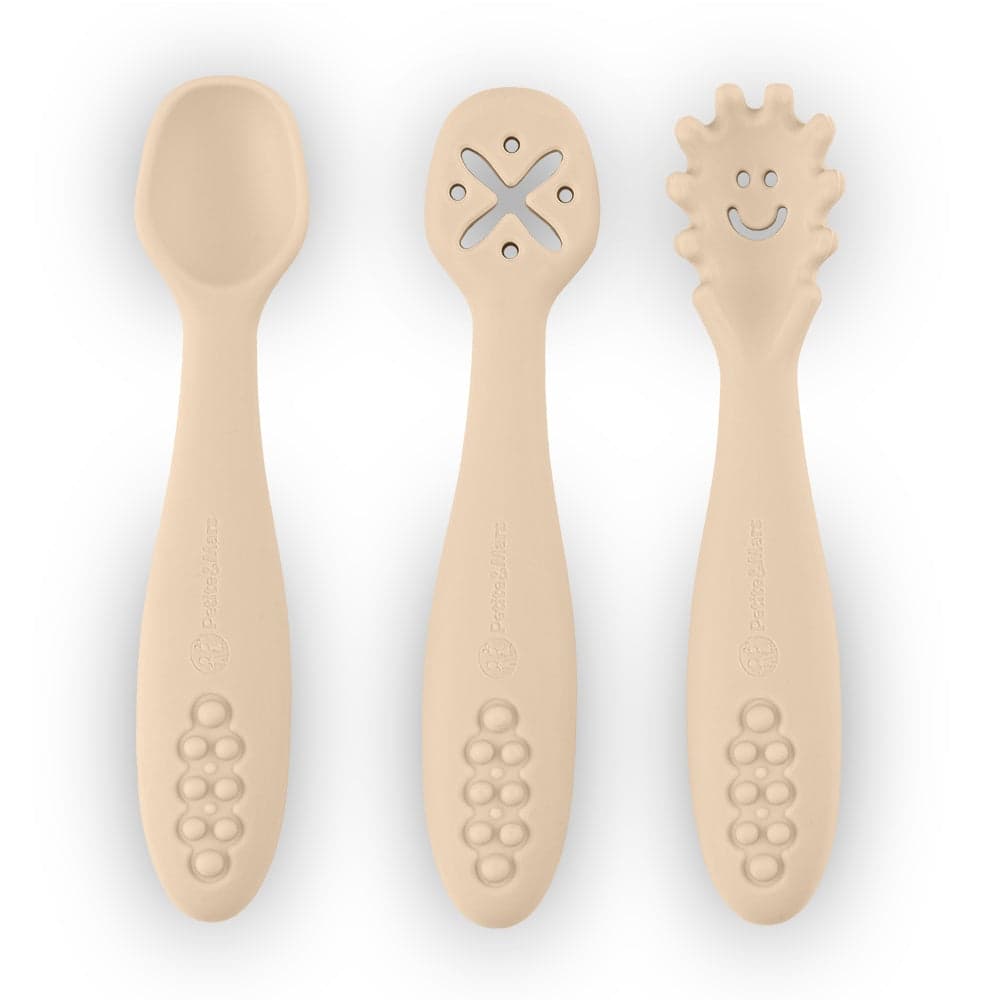 Conjunto de colheres de silicone 3 peças Petite&Mars Take&Match Desert Sand