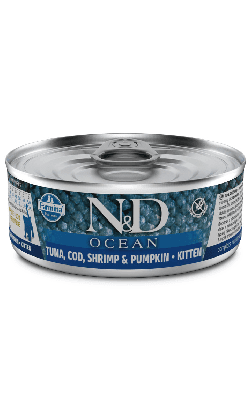 Ração Húmida Farmina N&D Ocean Atum, Bacalhau, Camarão & Abóbora 70g