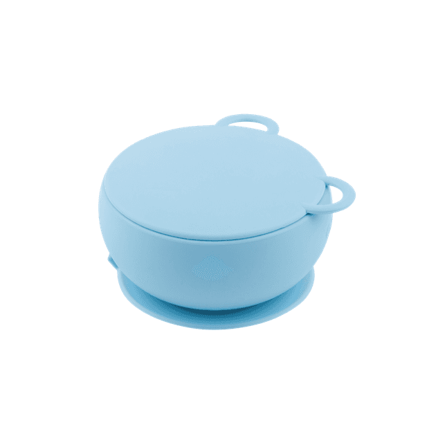 Minikoioi Taça Silicone com Ventosa e Tampa Minikoioi Azul