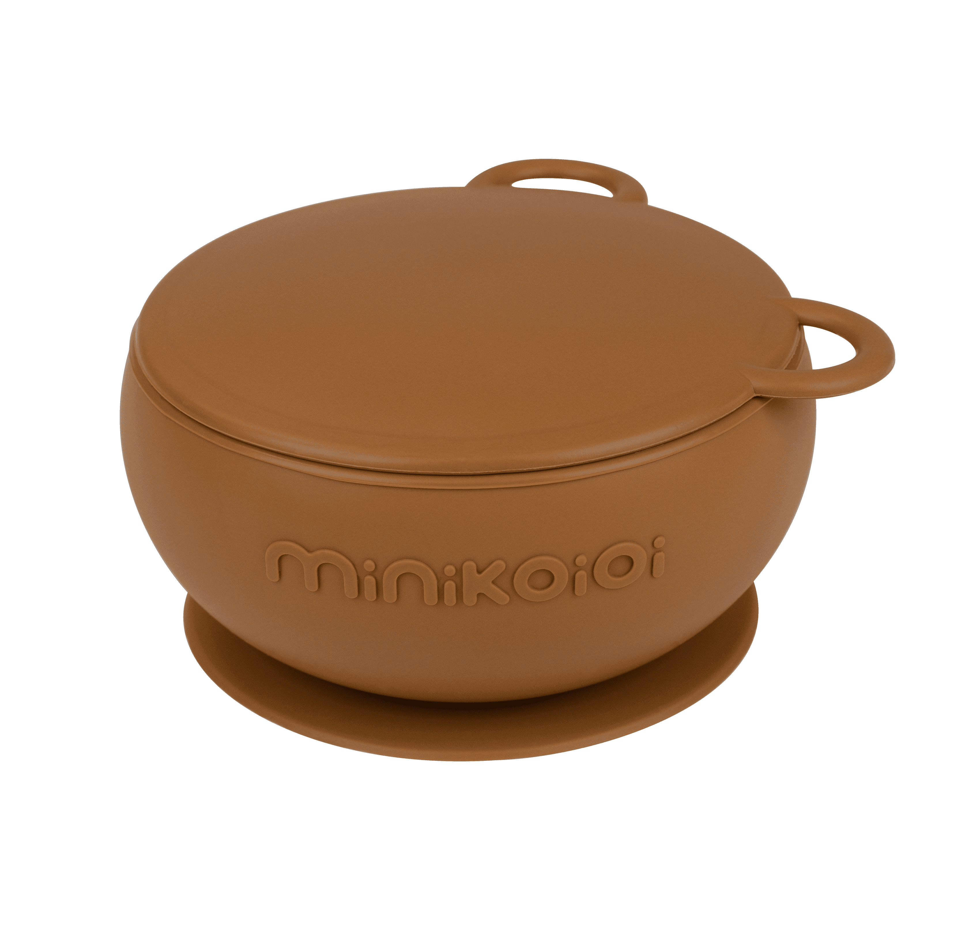 Minikoioi Tigela com Tampa e Ventosa Woody Brown - M261101080009