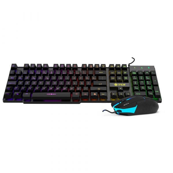 Inca IKG-448 Teclado e Rato Gaming RGB USB Preto Layout Alemão