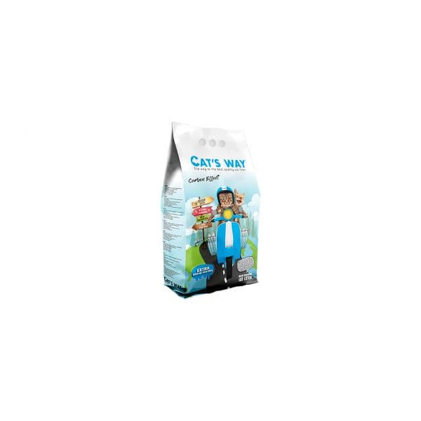 Mcl Bentonite Cat's Way Areia Aglomerante Carbon Effect 18 L