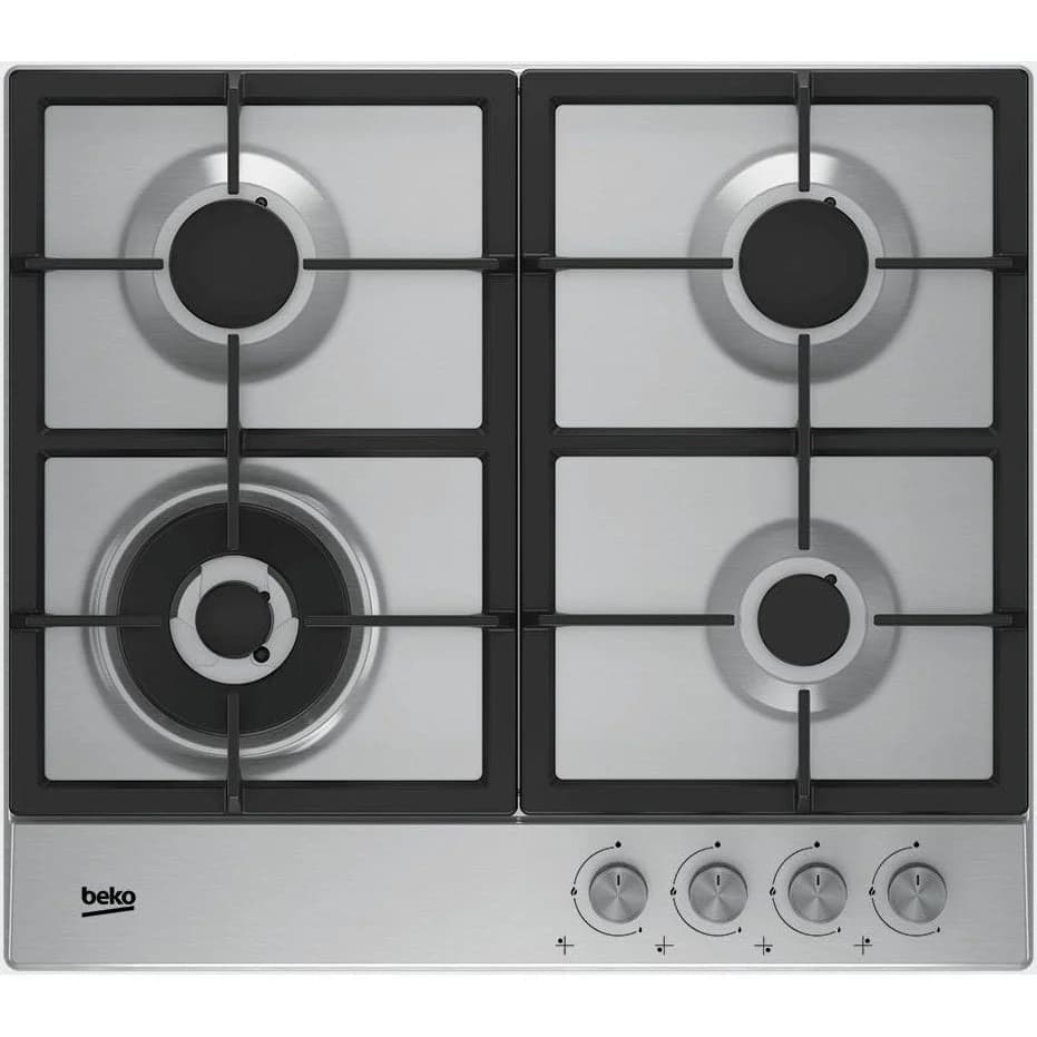 Placa a Gás Beko HIAW64225SX | 4 Queimadores, Aço Inox, Ignição Elétrica