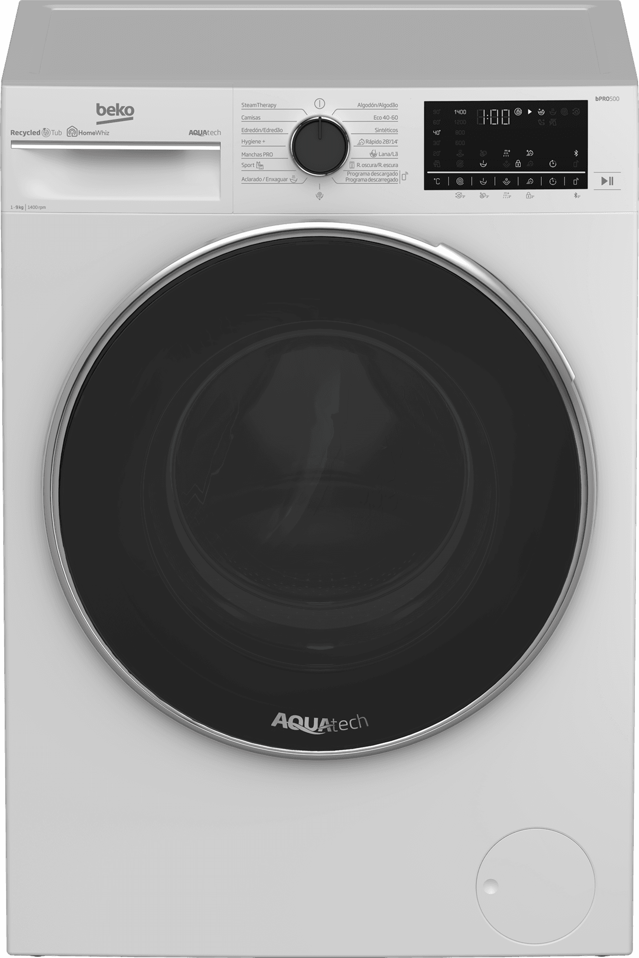 Máquina de Lavar Roupa Beko B5WFT59418W | 9 Kg, 1400 RPM, A