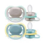 Philips Avent Pack 2 Chupetas Ultra Air 18M+ Cinza/Azul