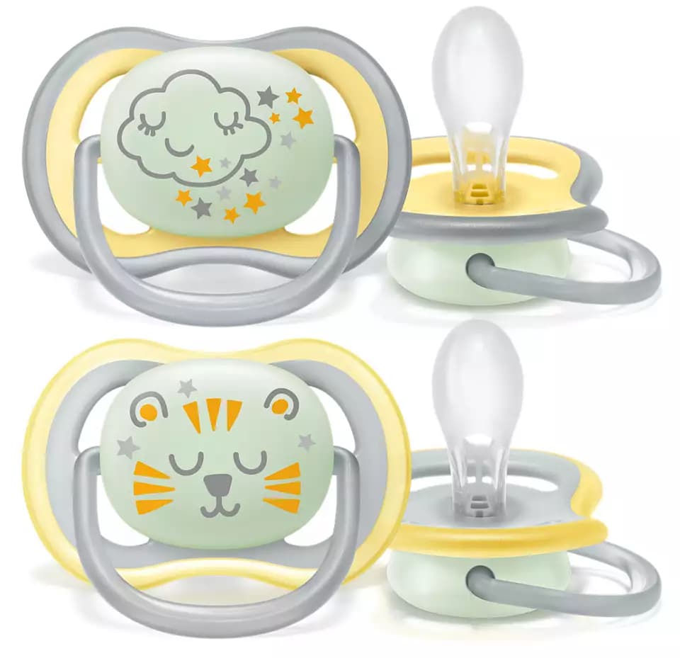 Philips Avent Chupeta_Leve e Fresca_Noite_18M+ (x2 unidades) + Estojo Esterilizador/Transporte