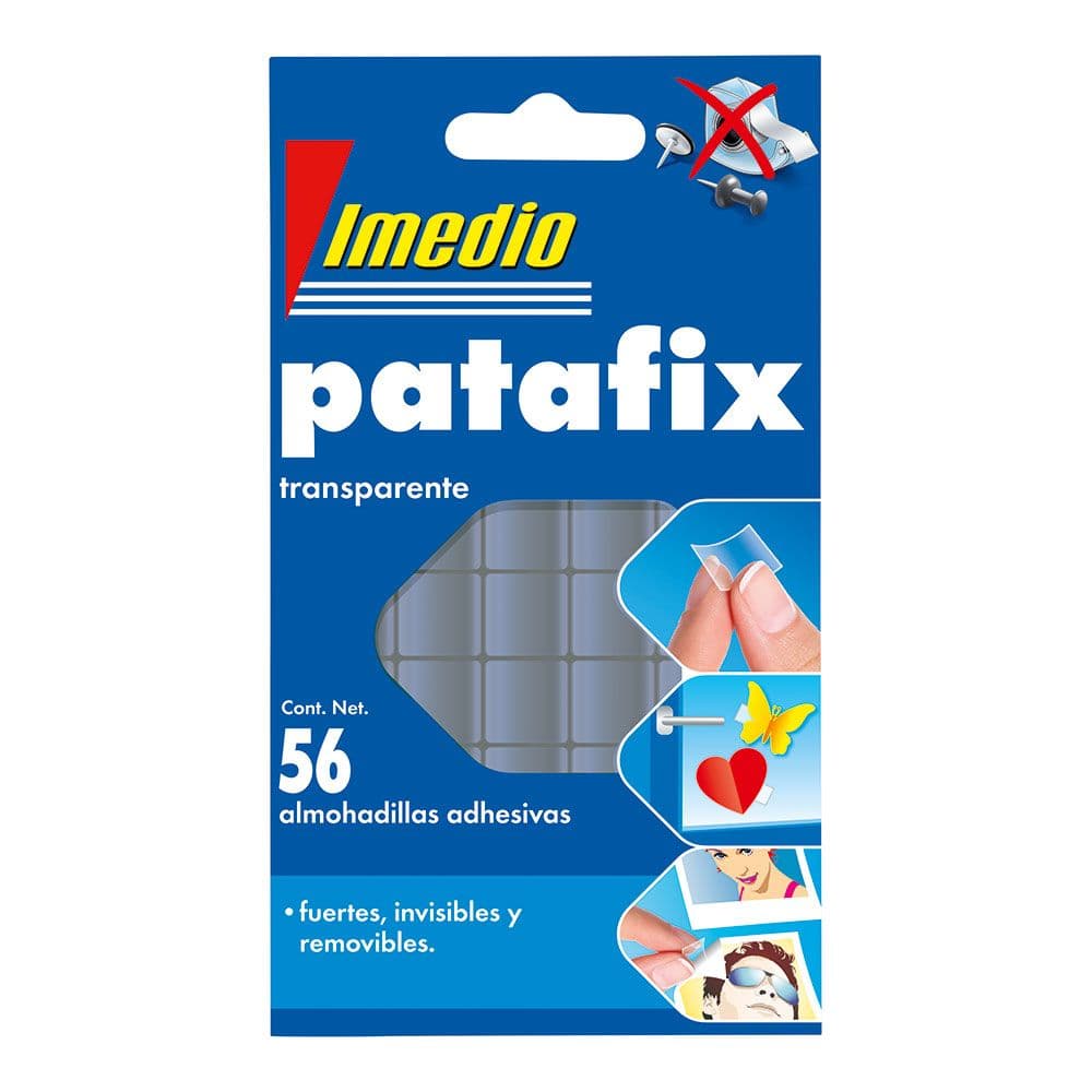IMEDIO PATAFIX MASILLA ADHESIVA TRANSPARENTE - FUERTES, LIMPIAS Y