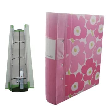 Pasta Arquivo Marimekko 4 Argolas R 47mm L53mm Rosa un