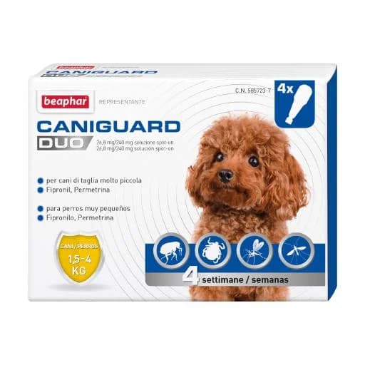 Beaphar Pipetas Caniguard Duo para Cães de 1,4-4 Kg